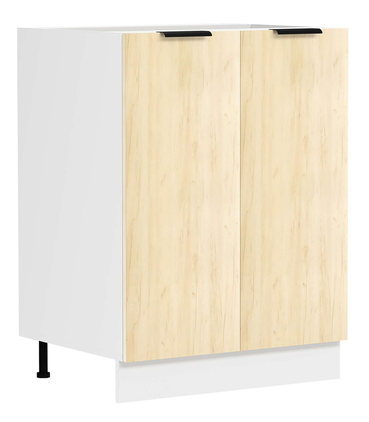 Unterschrank FASOLA - weiß - Honig Eiche - 60 cm