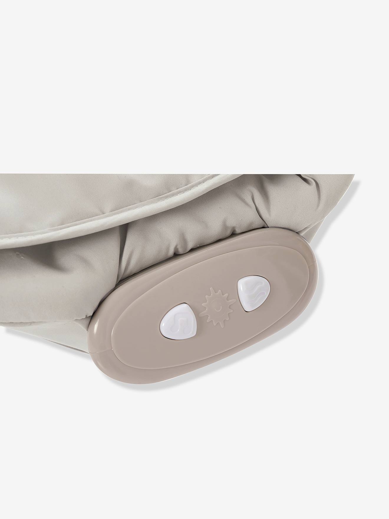 Cadeira de balanço Babyswing VERTBAUDET com arco de atividades, estampa cinza