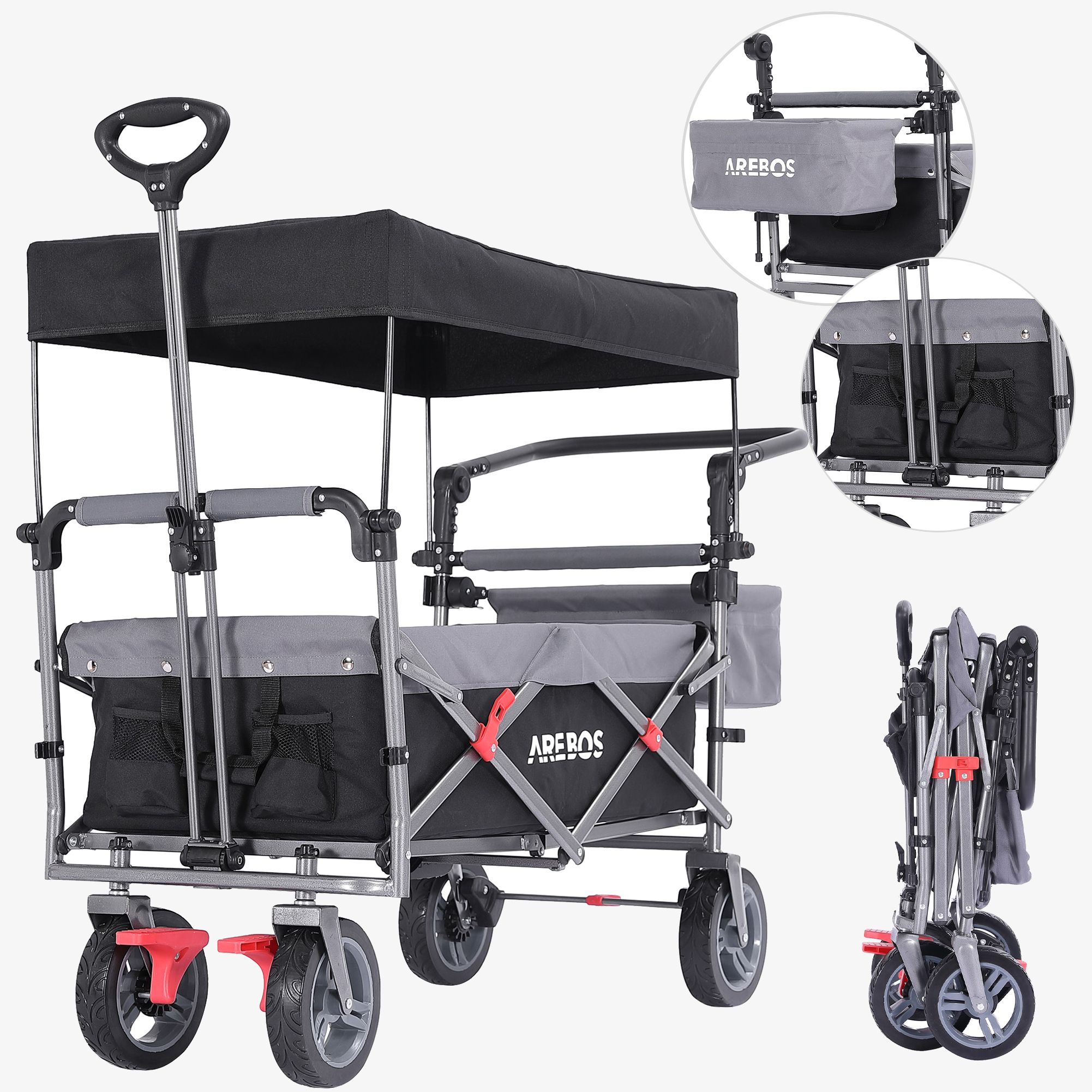 Bollerwagen mit Dach Premium