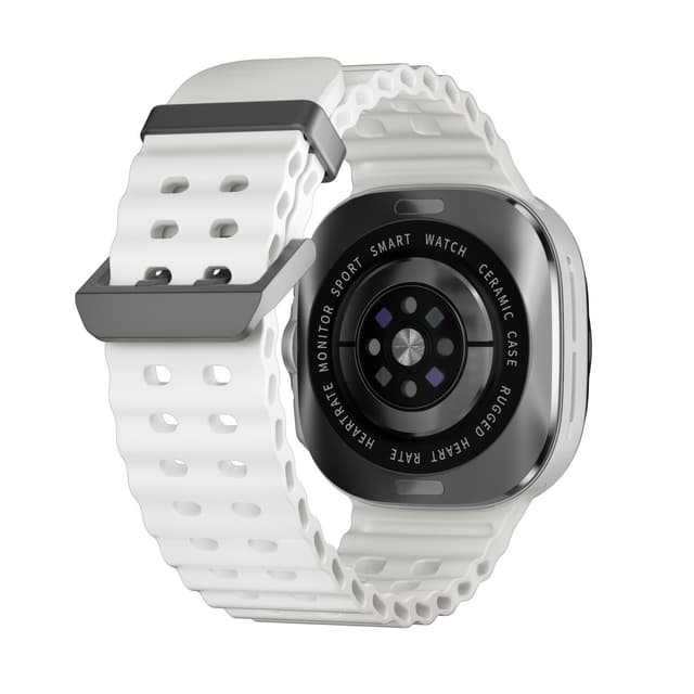 Smartwatch med Bluetooth-opkald, sundhedsovervågning og flere sportstilstande Hvid