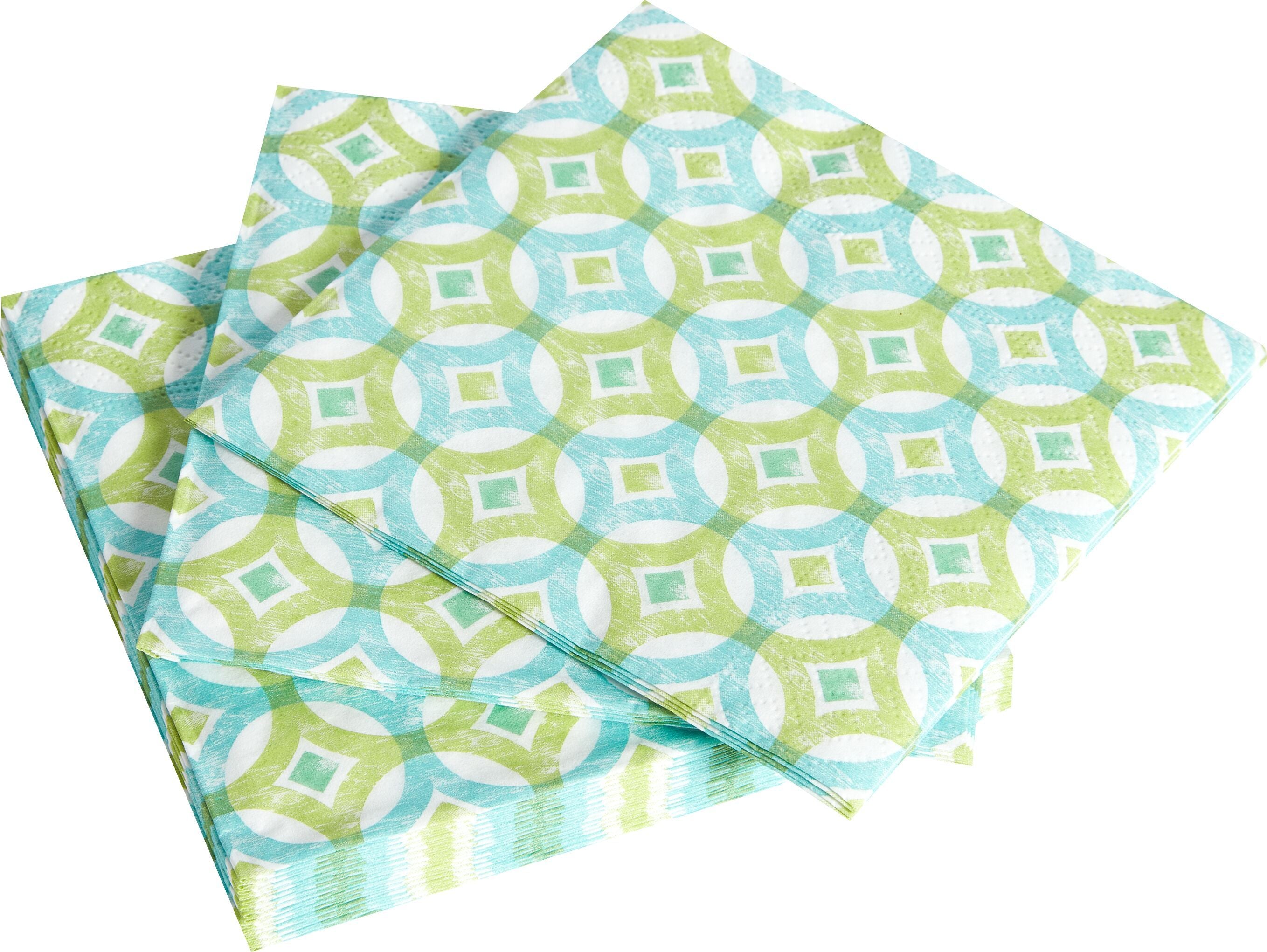 JANNIC Papierservietten - Grün / B: 25.0 cm x T: 25.0 cm x H: 0.1 cm