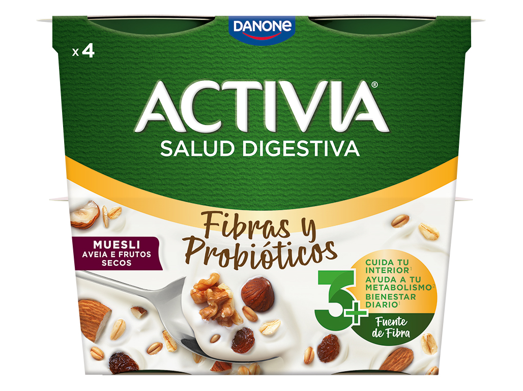 IOGURTE ACTIVIA BIFIDUS FRUTOS SECOS E CEREAIS 4X120G