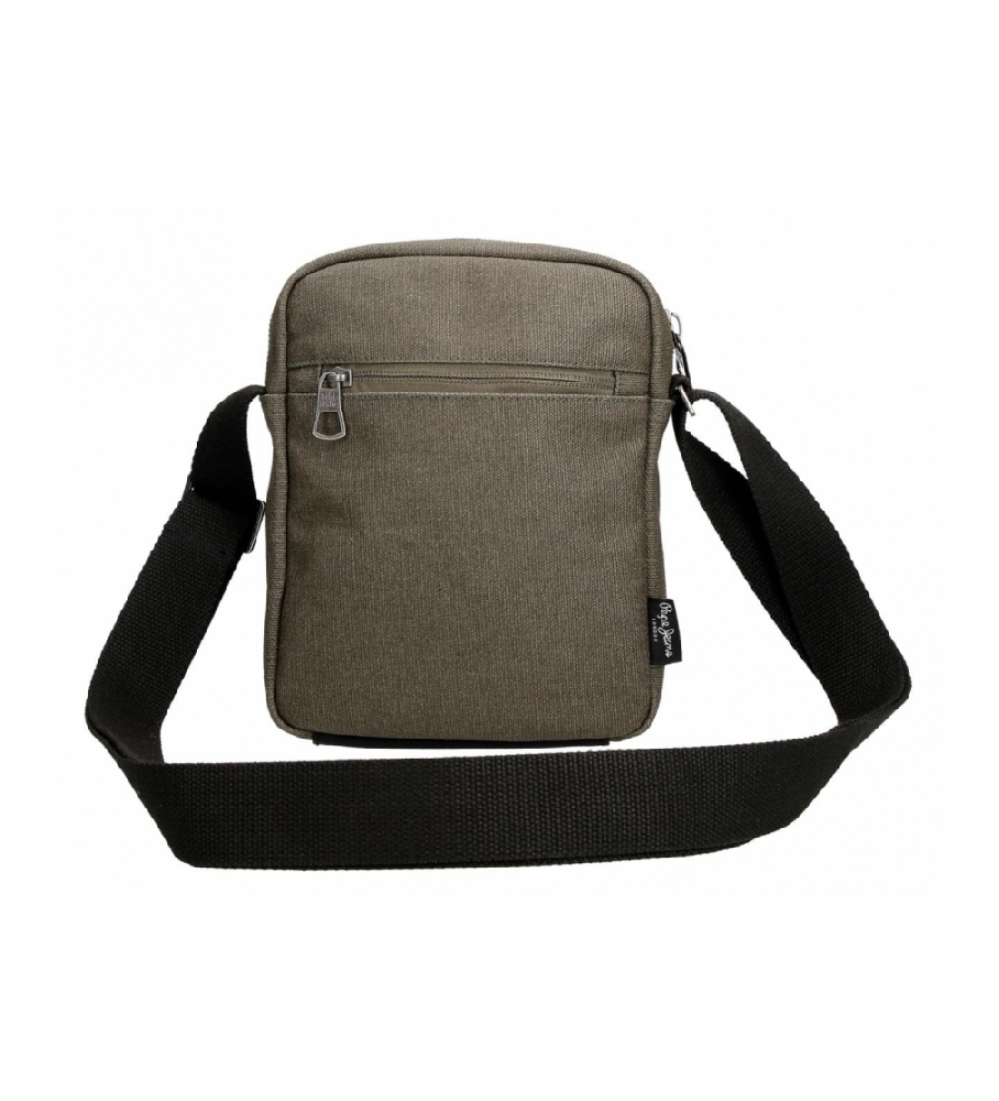 Bolsa transversal Pepe Jeans tamanho médio, cor verde Barkstone - 17x22x6cm