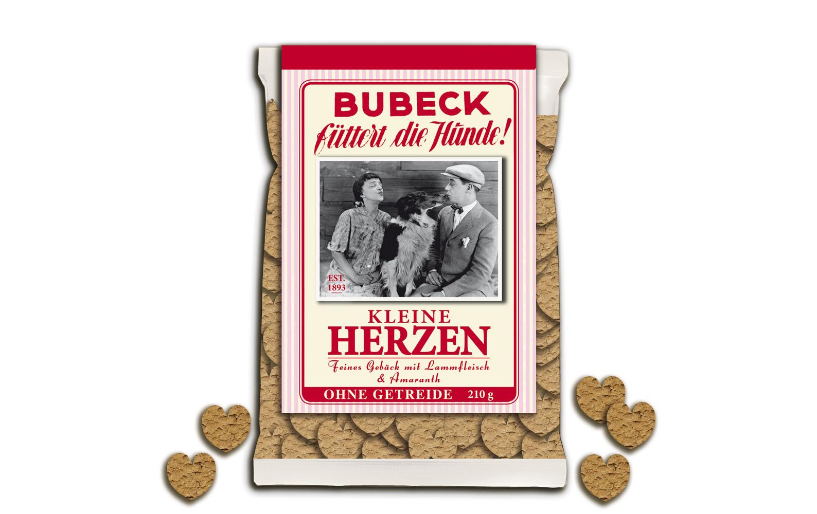 Snack Kleine Herzen, 210 gKnusprig gebackene Leckerli in Herzform