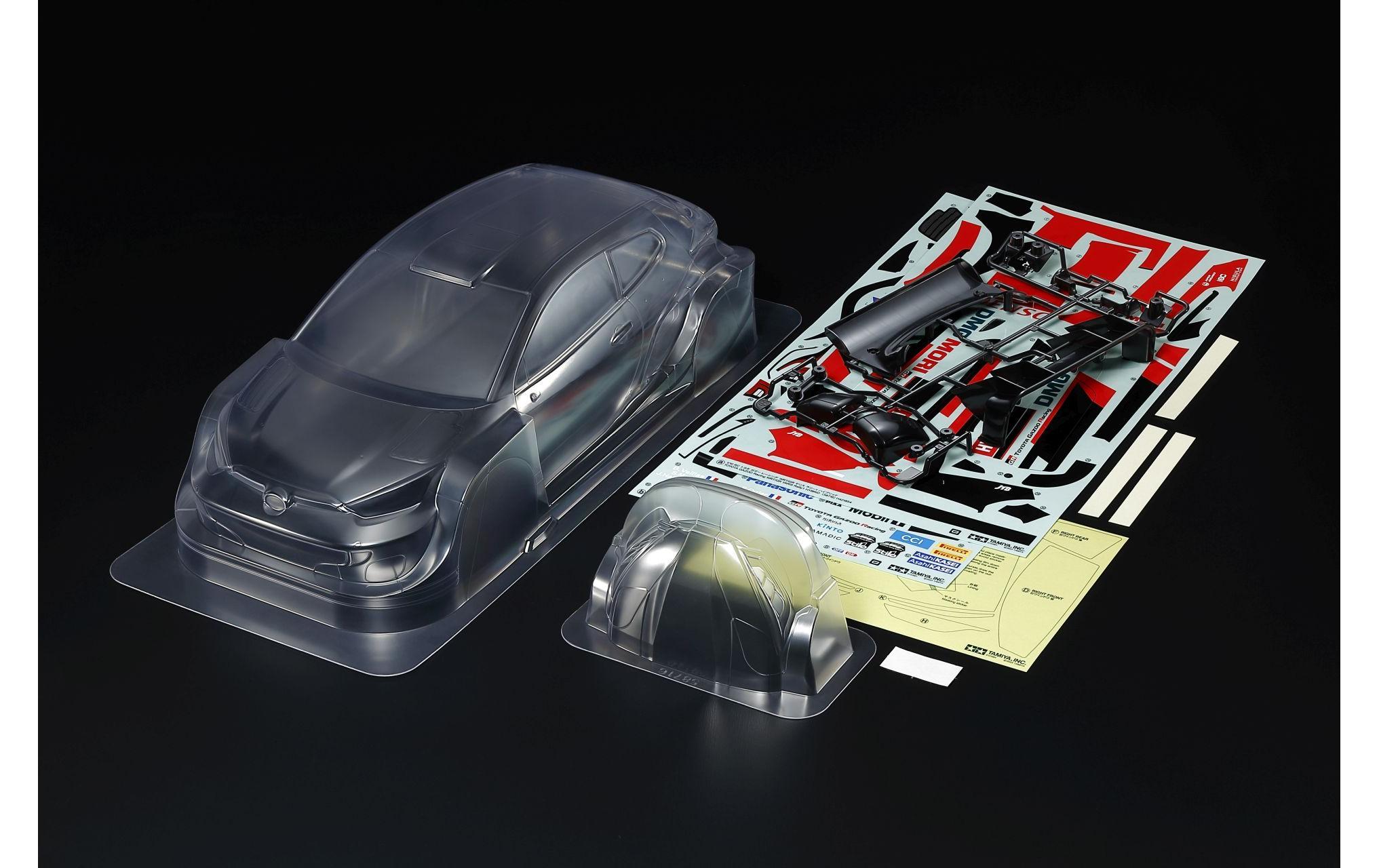 Karosserie Toyota GT Yaris Gazoo WRT Rally unlackiert, 1:10Karosserie für TT-02 oder ähnliche Tourenwagen