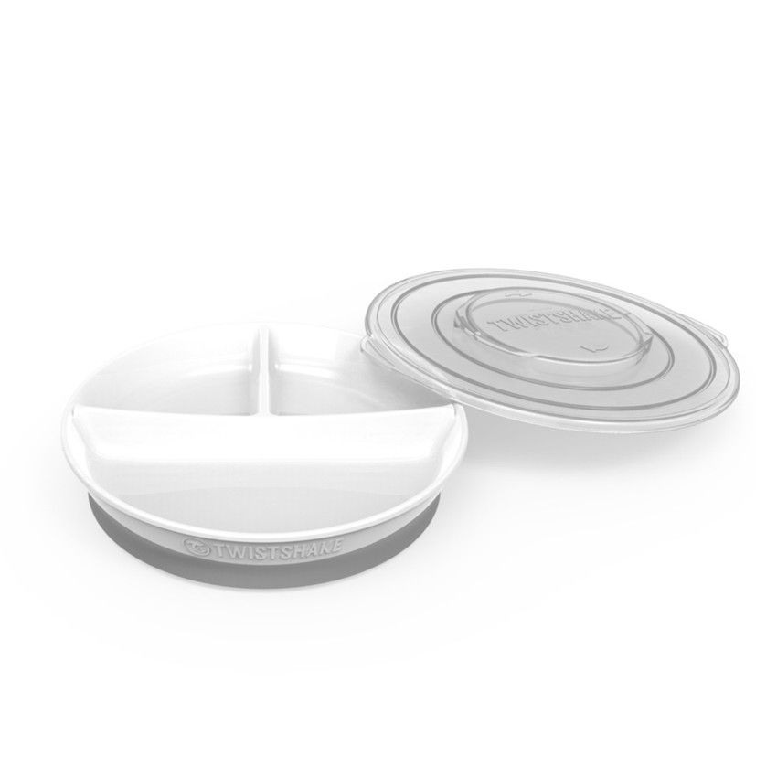 Assiette compartimentée 6+ mois - Blanc Pastel - Ecru