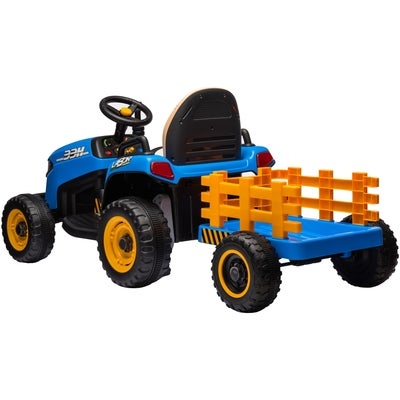 Alex's Garage Eltraktor med Tilhenger, Blå