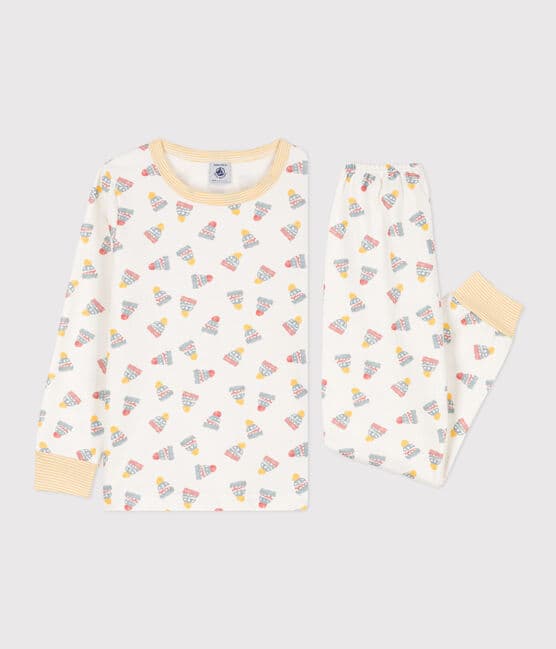Pyjama imprimé bonnet en molleton