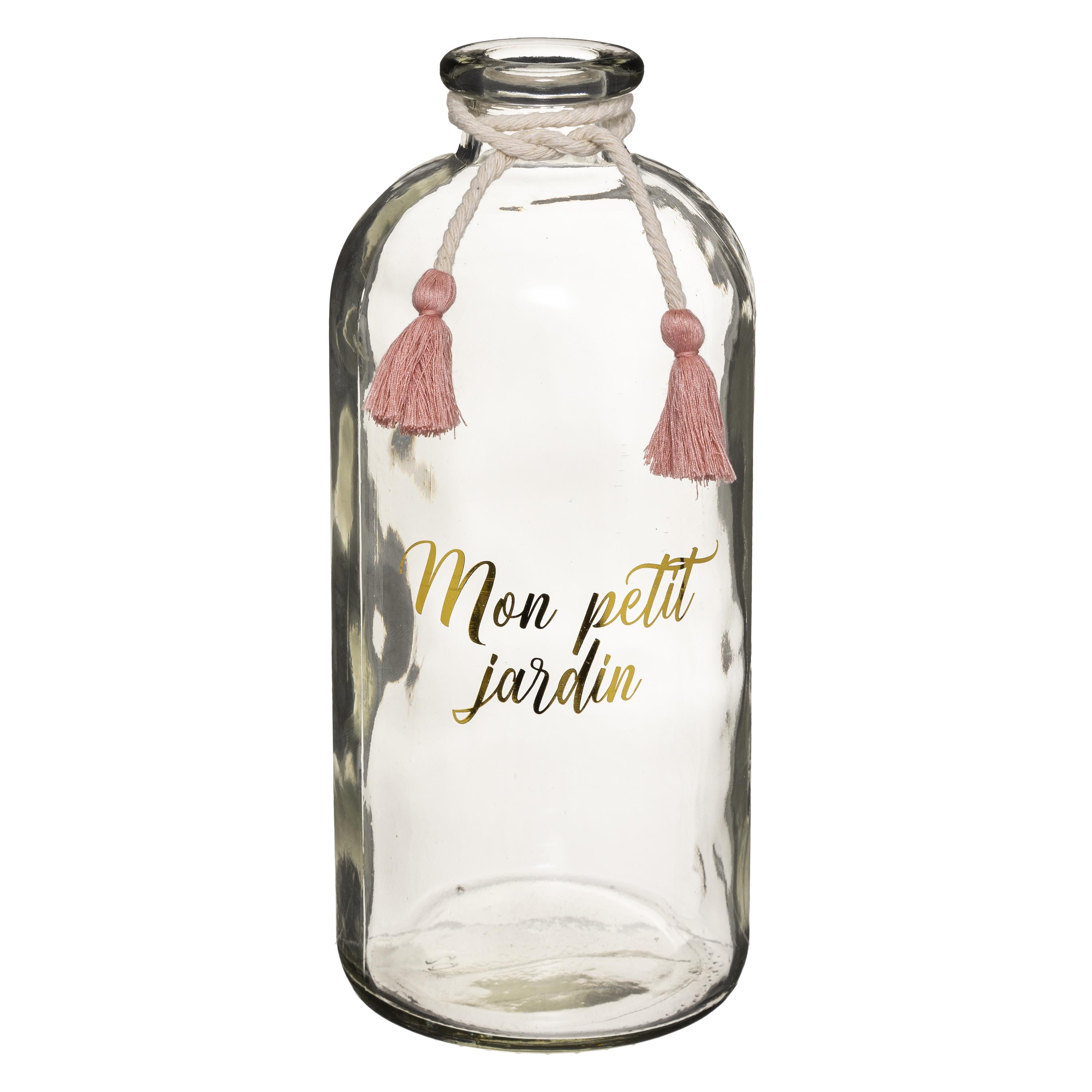 VASE VERRE MESSAGE CARMEN H.25CM