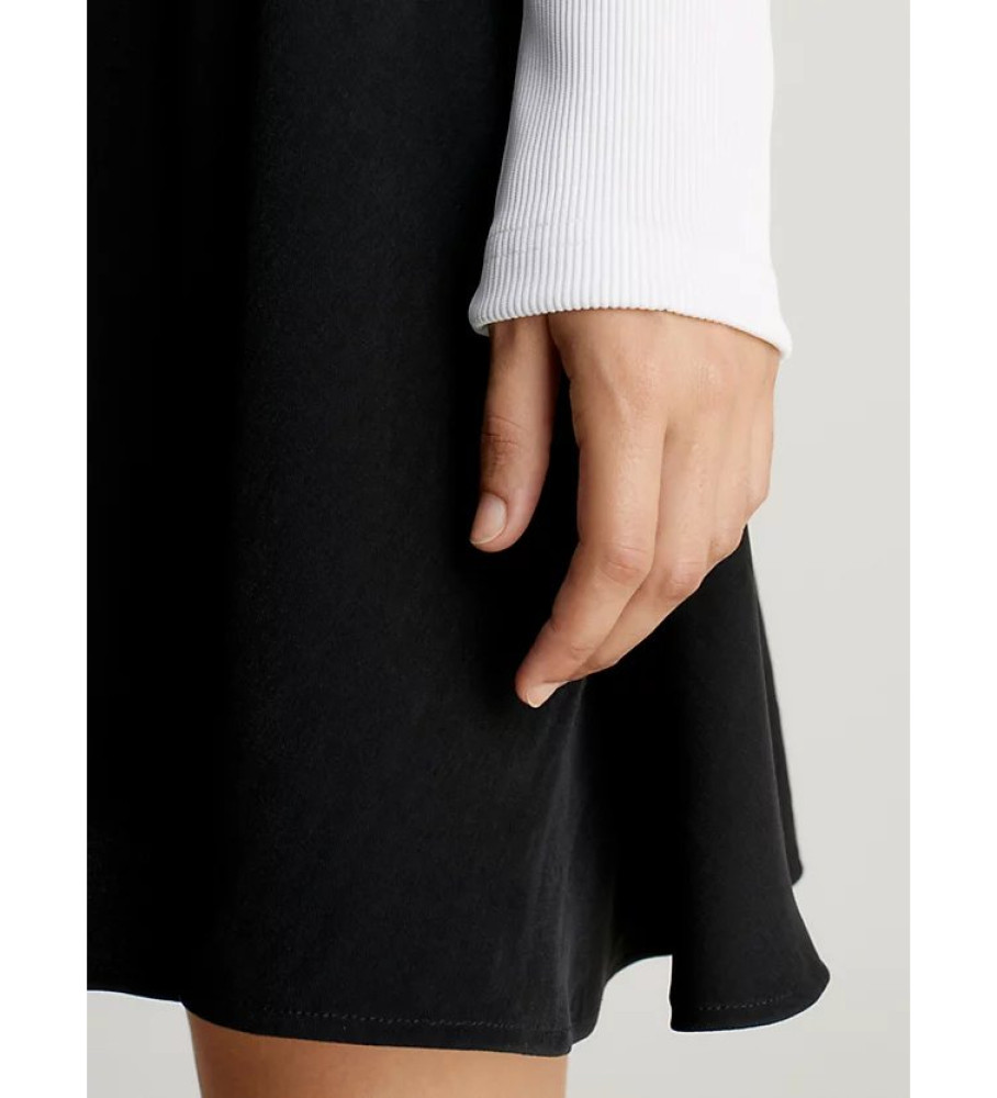 Calvin Klein Jeans Vestido Logo Elastic negro, blanco