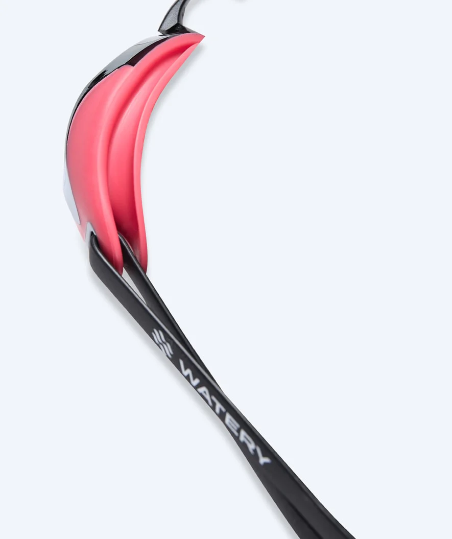 Watery Elite svømmebriller - Poseidon Ultra Mirror - Pink/sølv