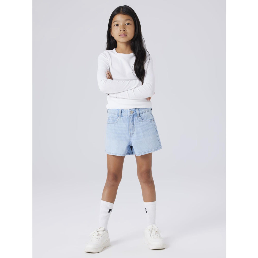 Køb Name It Light Blue Denim Nkfrose Mor Dnm Shorts 1141-Mj Noos