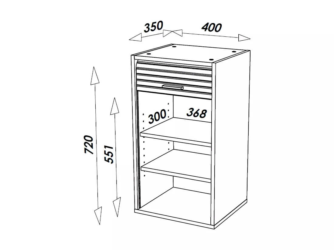 Meuble de rangement de cuisine moyen Blanc - DANNIE
