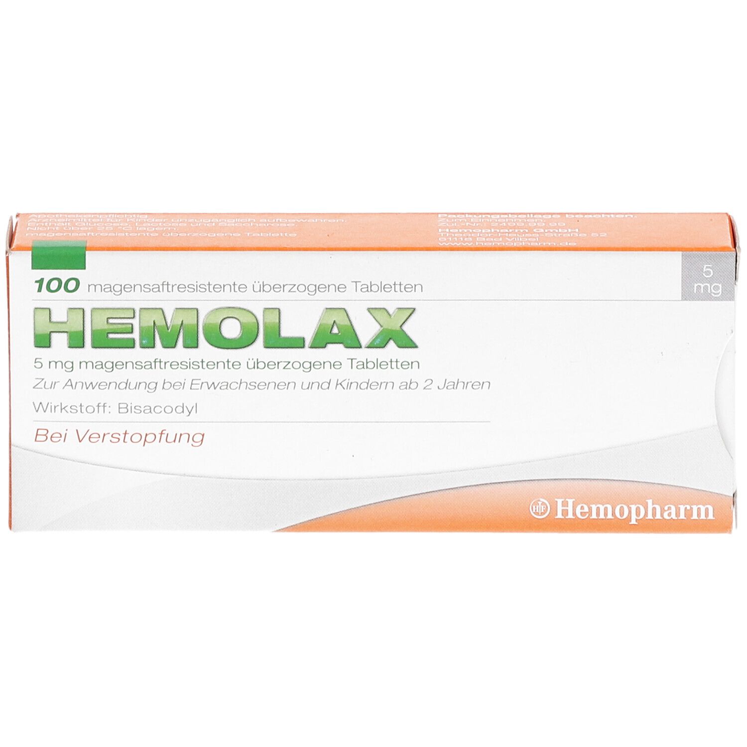 Hemolax 5mg Dragees