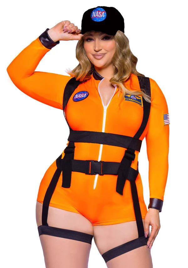 Astronauten Pak Nasa Dames Plus Size Leg Avenue