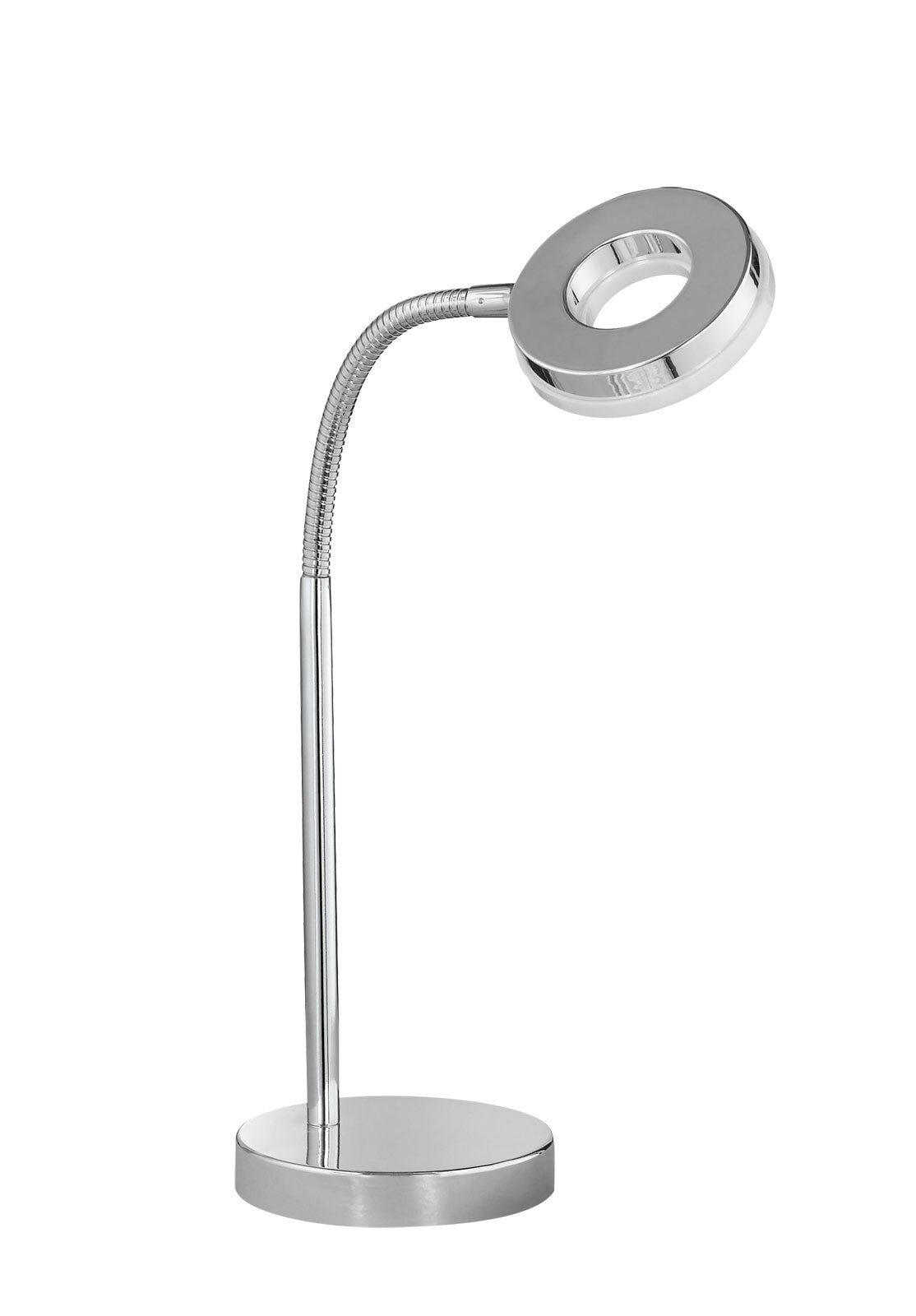 LED Schreibtischlampe Rennes chromfarbig 11cm 32-40cm Metall verstellbar