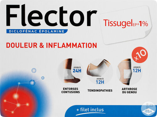 Flector Tissugel EP 1% Douleur Et Inflammation 10 Emplâtres