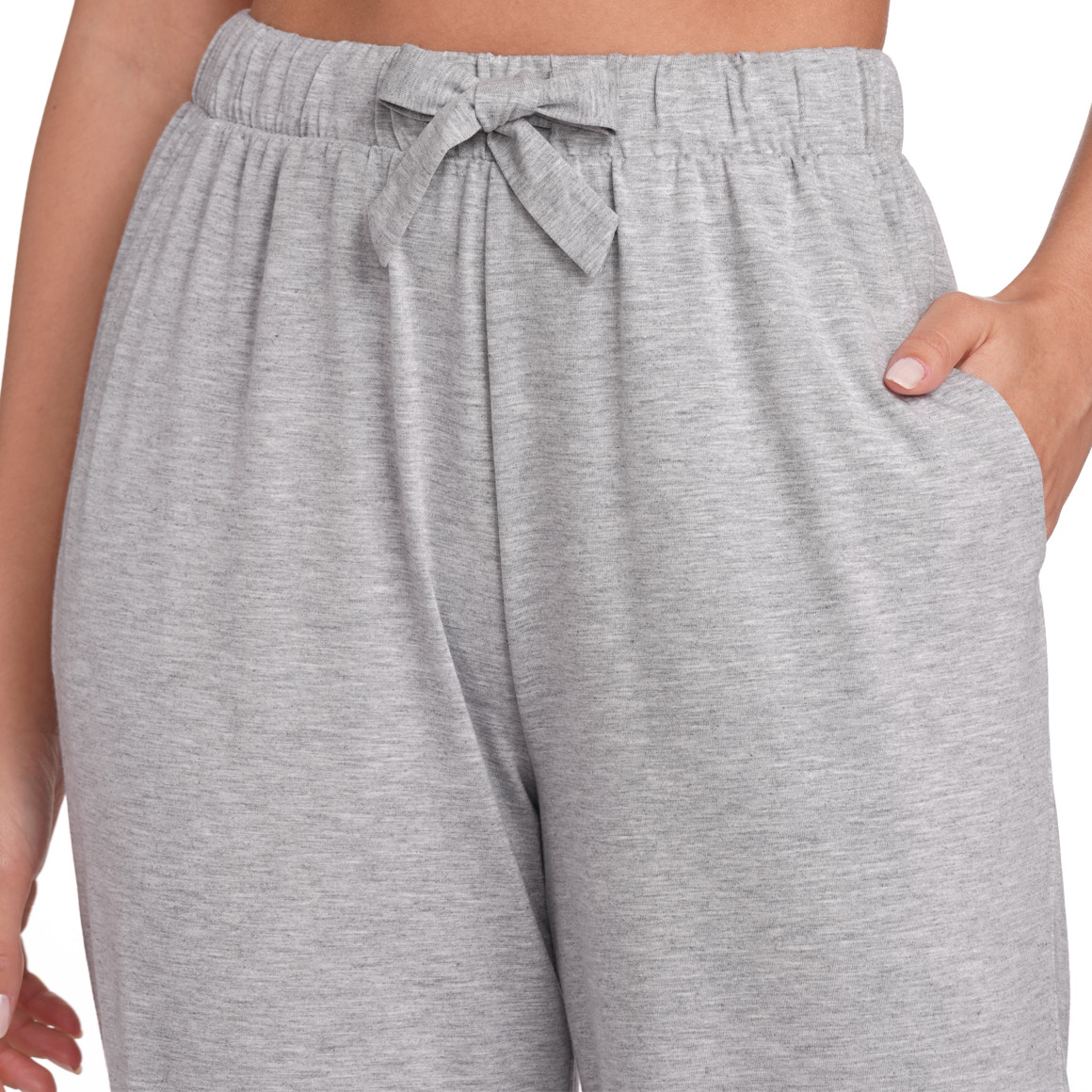 Gina Benotti Damen Loungewear-Hose in Unifarben hellgrau