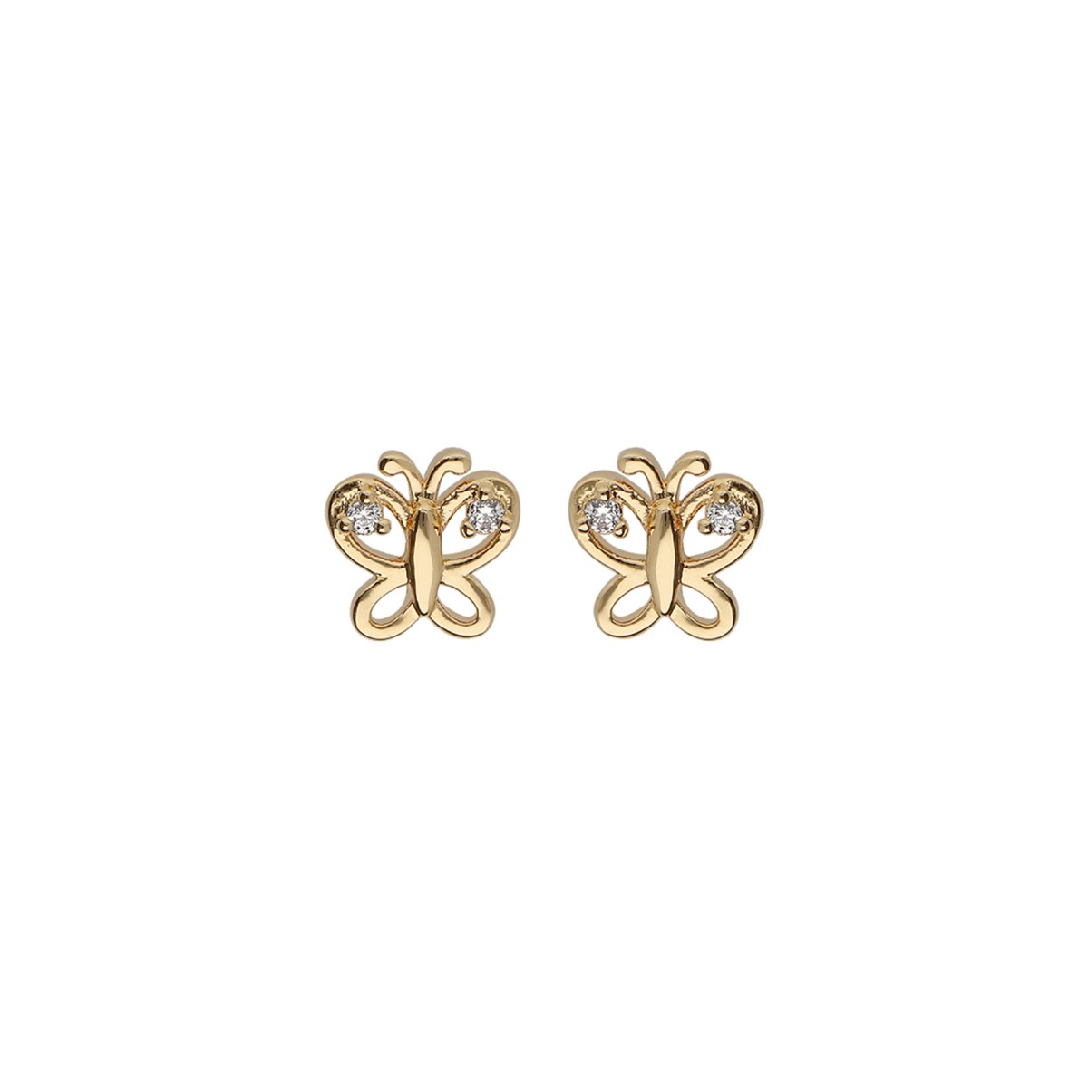 Boucles d'oreilles Papillons - Plaqué or