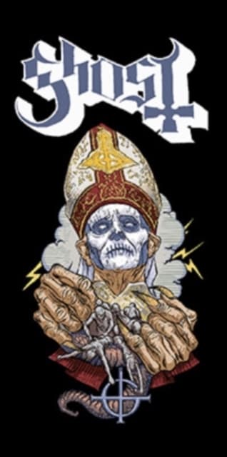 Large towel: Ghost Papa Beach Towel