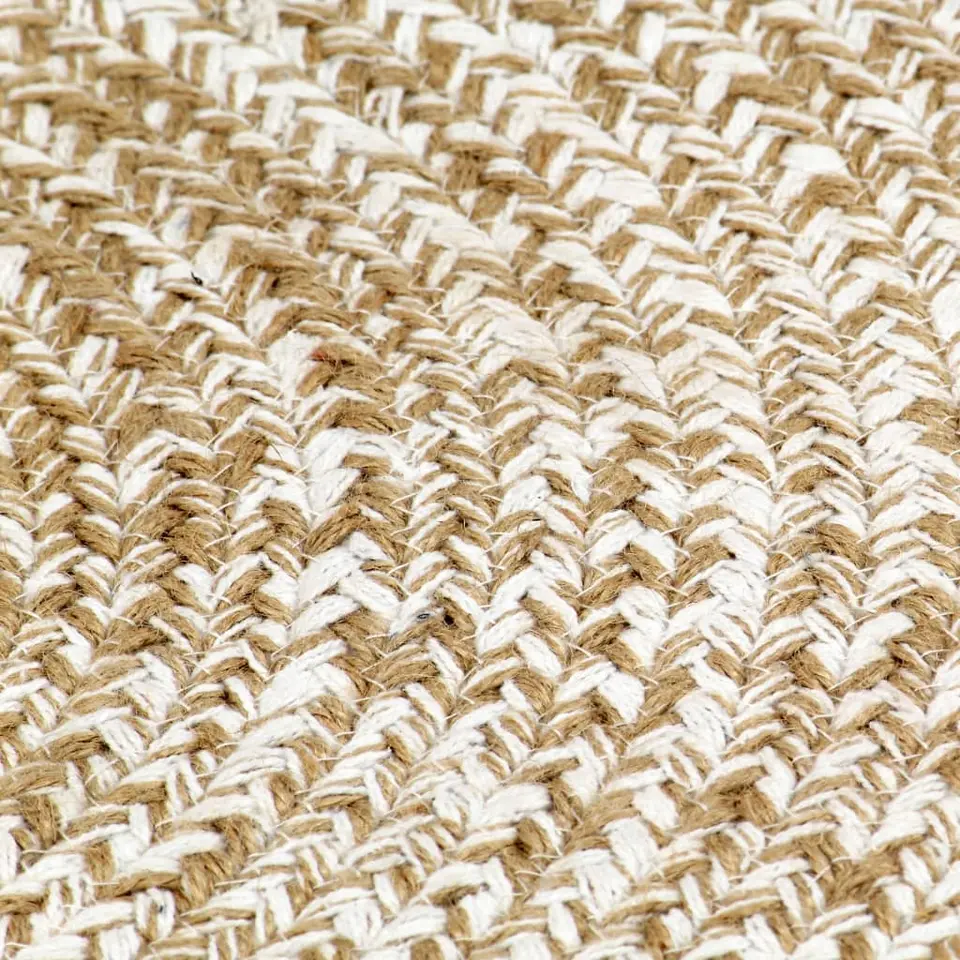 vidaXL - Vloerkleed - Wit - Jute