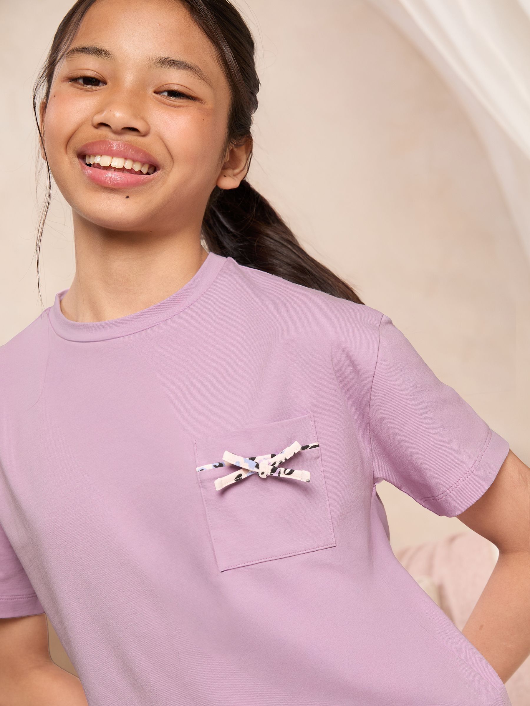 Paarse luipaardprint - Lipsy pyjama van bedrukte jerseykatoen (5-16jr)