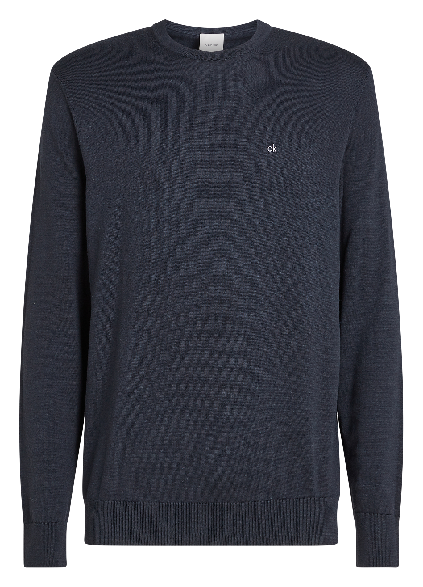 Sweat droit imprimé en coton bio et soie | Bleu