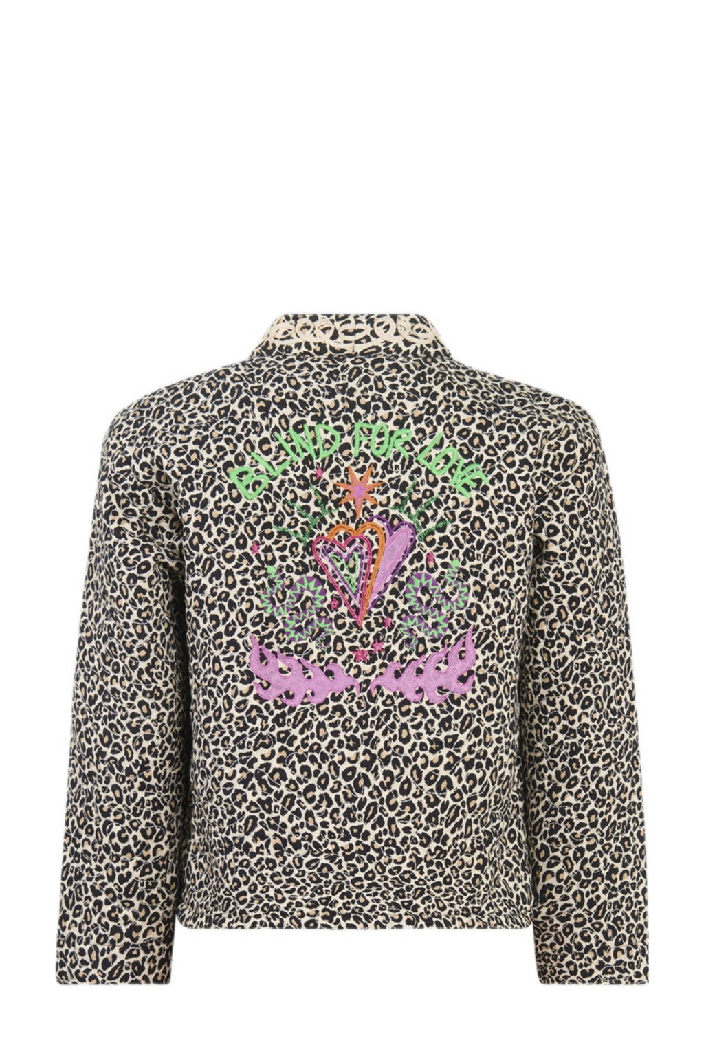 Shoeby gewatteerde kimono met panterprint bruin