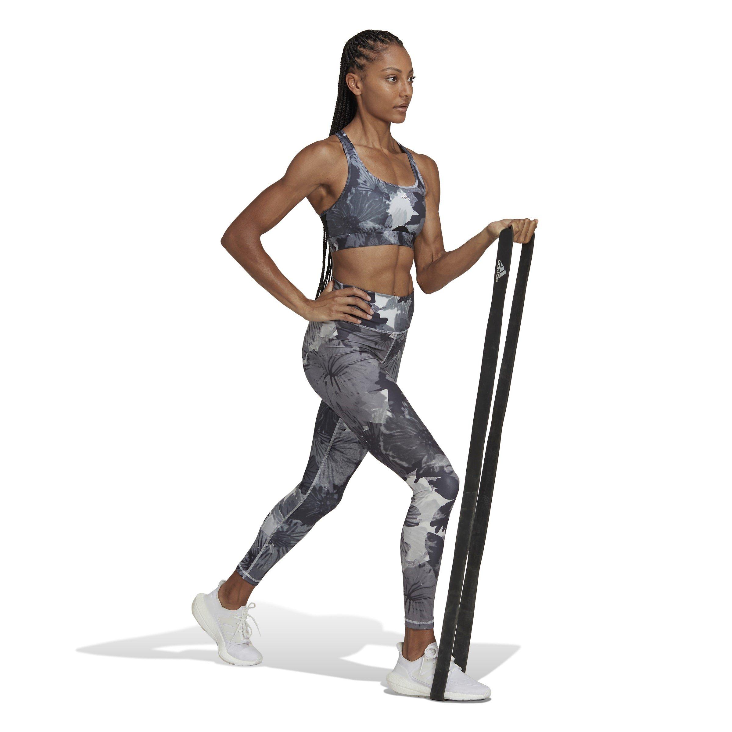 adidas Powerreact Training Medium Support Allover Print Bra
