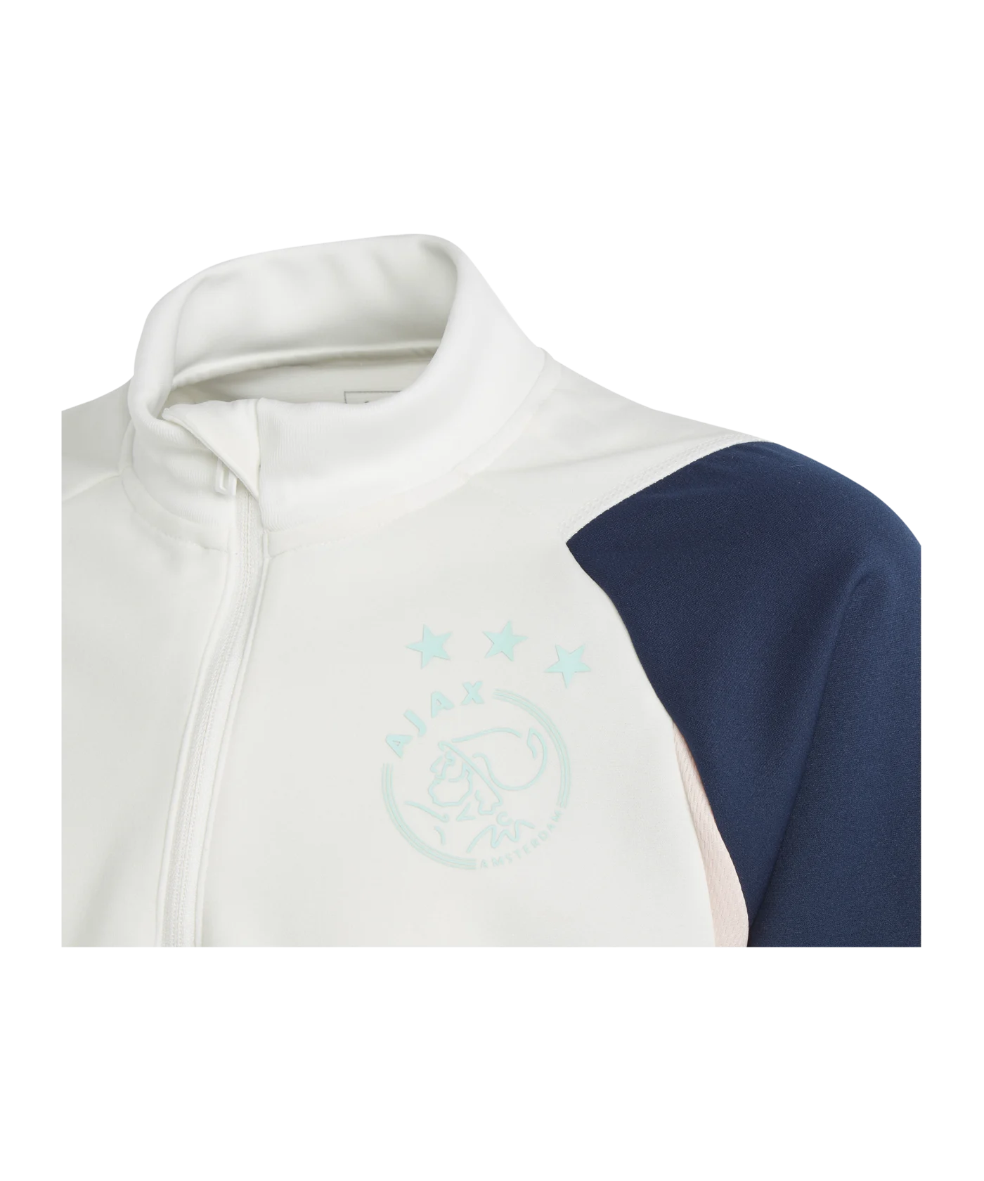 adidas Ajax Amsterdam HalfZip Sweatshirt Kids Weiss