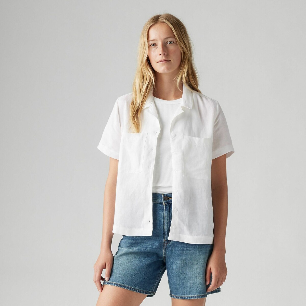 Camisa de manga curta LEVI'S em linho misto