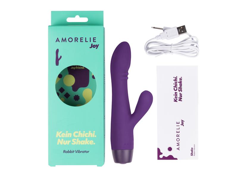 Amorelie Rabbit-Vibrator «Shake» Violett Hochwertiges Sextoy zur vaginalen und klitoralen Stimulation