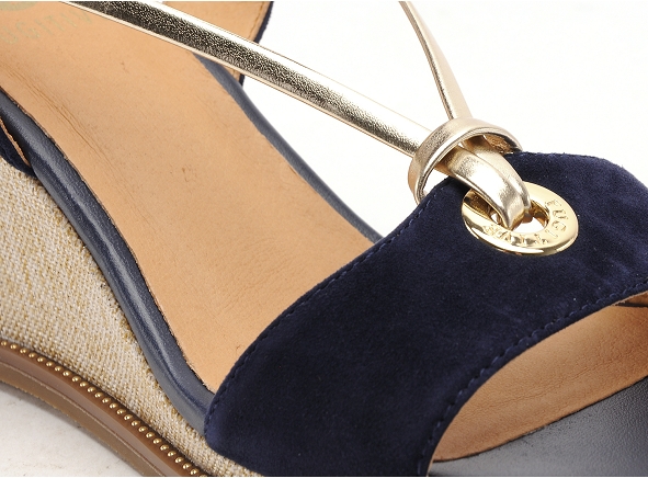 Fugitive nu pieds talons femme irdil bleu