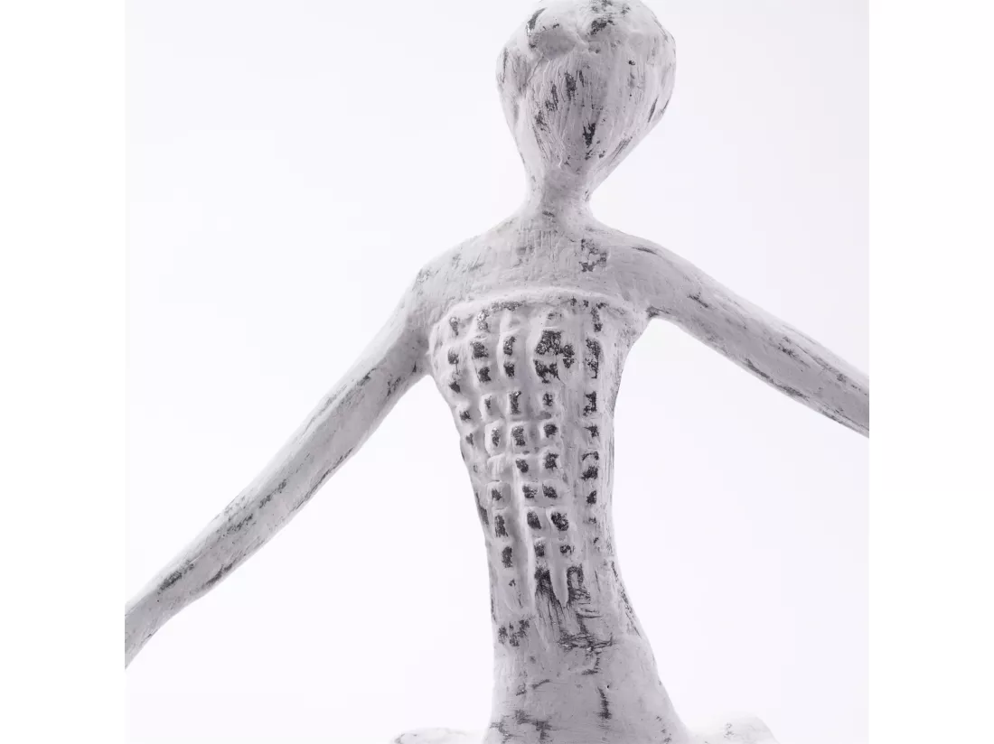 SCULPTURE BALLERINE III Bois de mangue blanc-nature