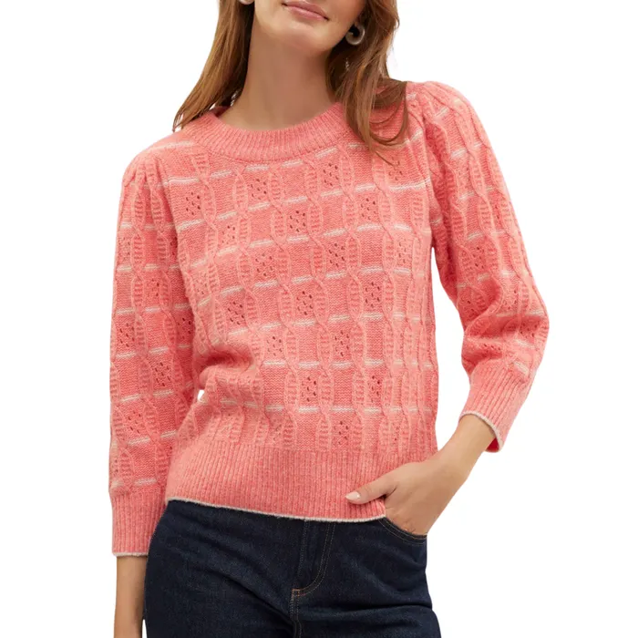 Vero Moda New Leonor 3/4 Crewneck Sweater Dames
