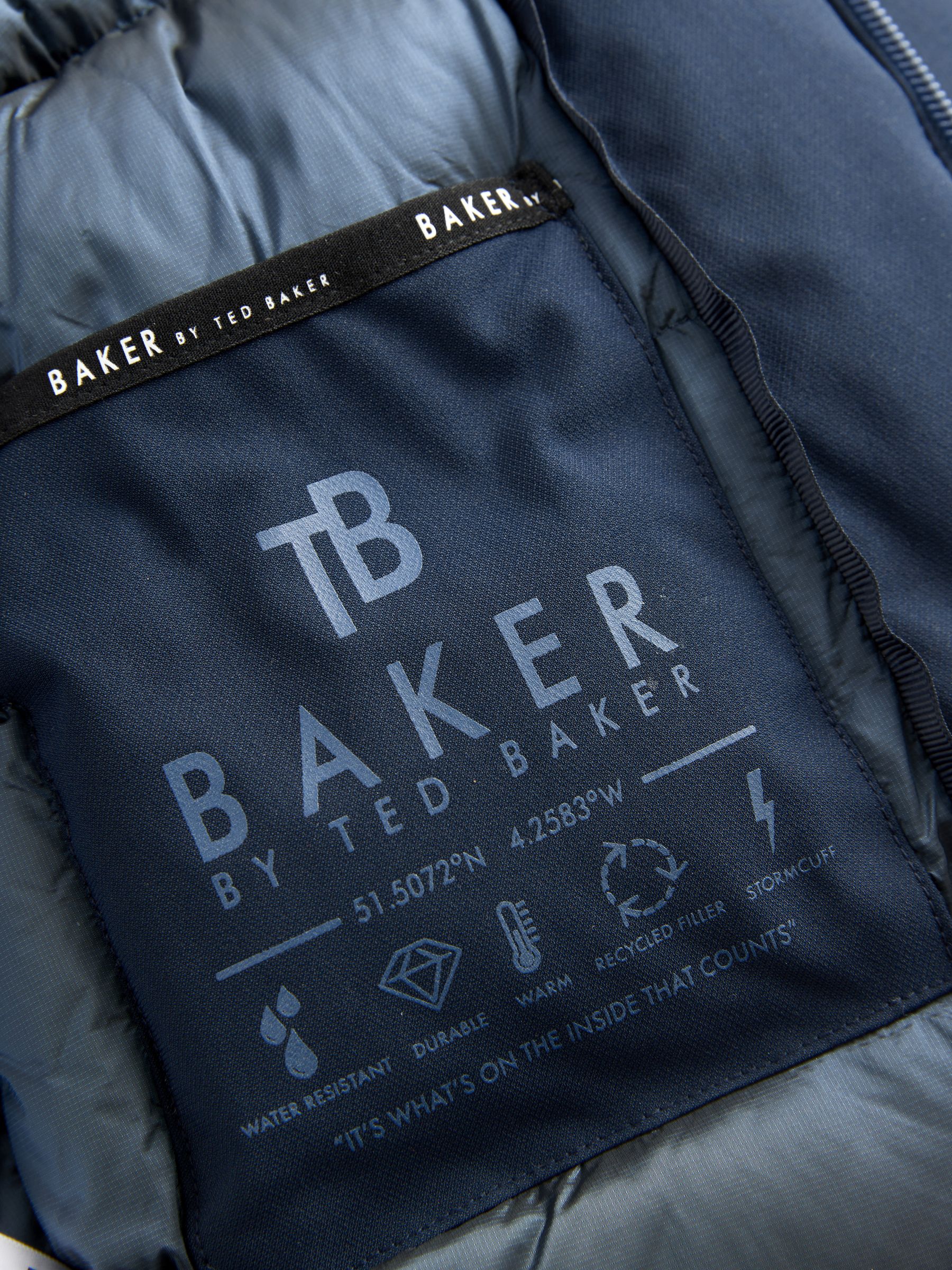 Marineblauw - Baker by Ted Baker regenbestendige parkajas