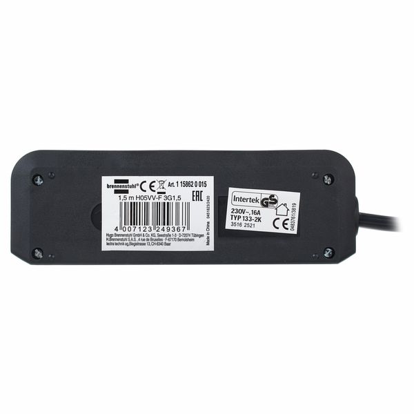 Brennenstuhl Eco-L 3 Way Split 1,5m BK