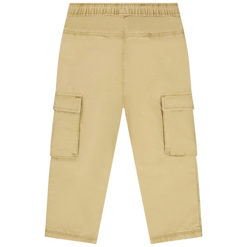 Pantalon cargo en toile unie pour bébé garçon - Jaune
