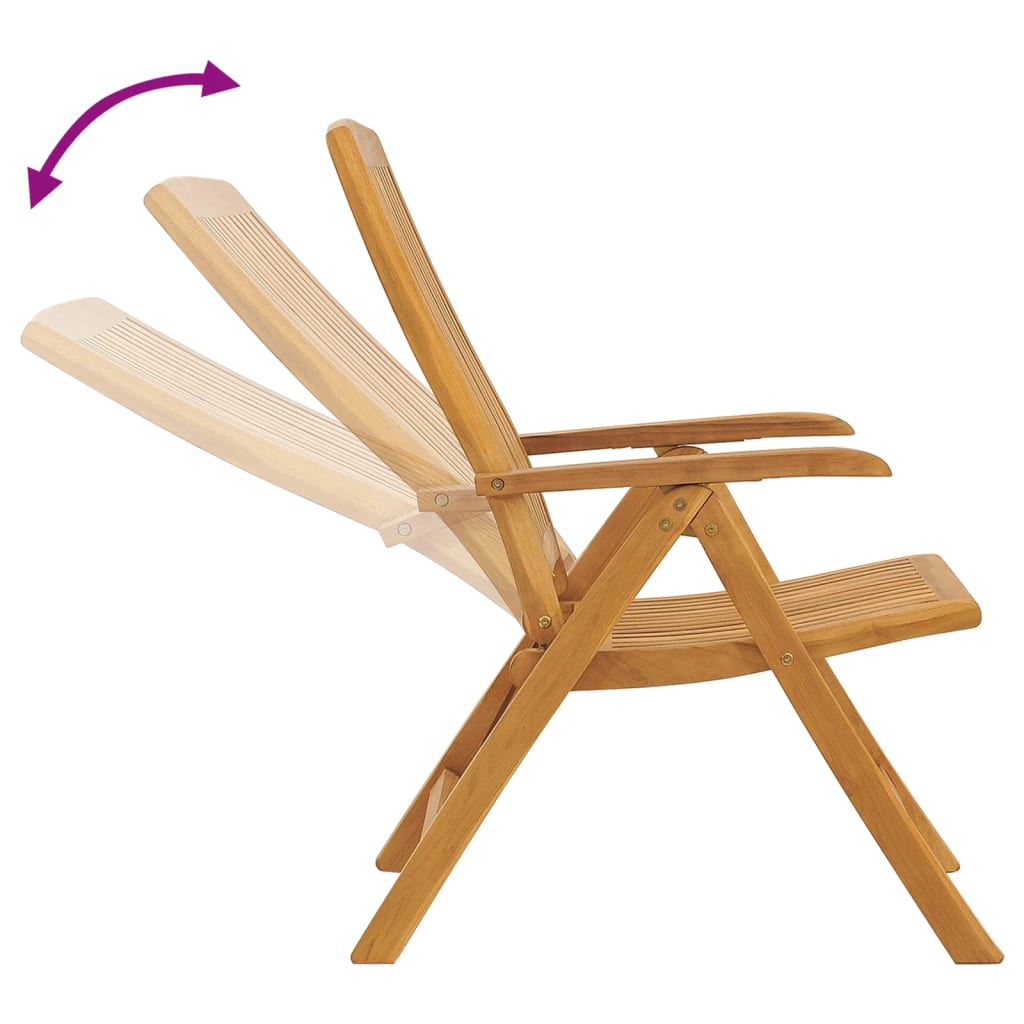 Ensemble à dîner de jardin 7 pcs bois de teck solide