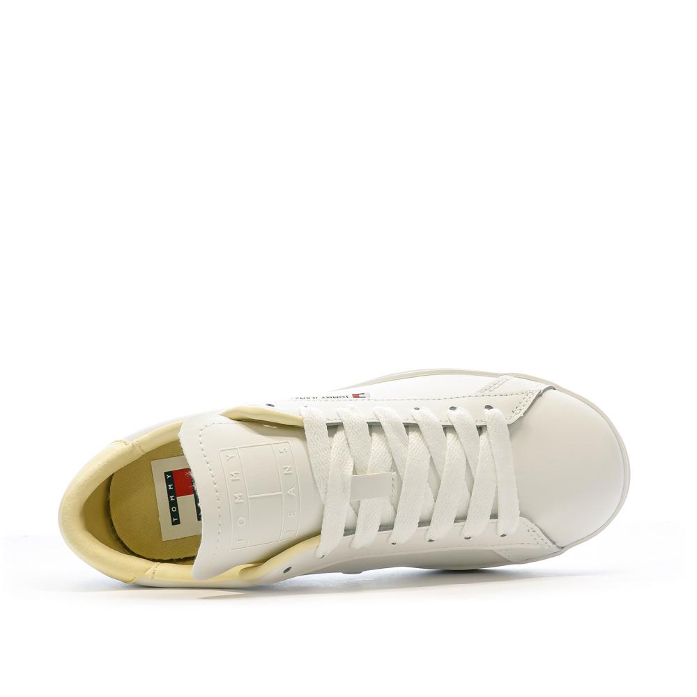 Tommy Hilfiger Baskets Blanc/Jaune Femme Tommy Hilfiger EN0EN02562