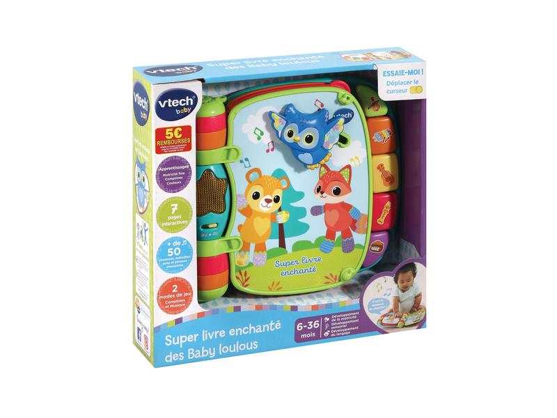 Vtech Musikspielzeug Livre enchanté des Baby loulous bleu - Lädt zum Spielen, Zuhören und Mitsingen ein