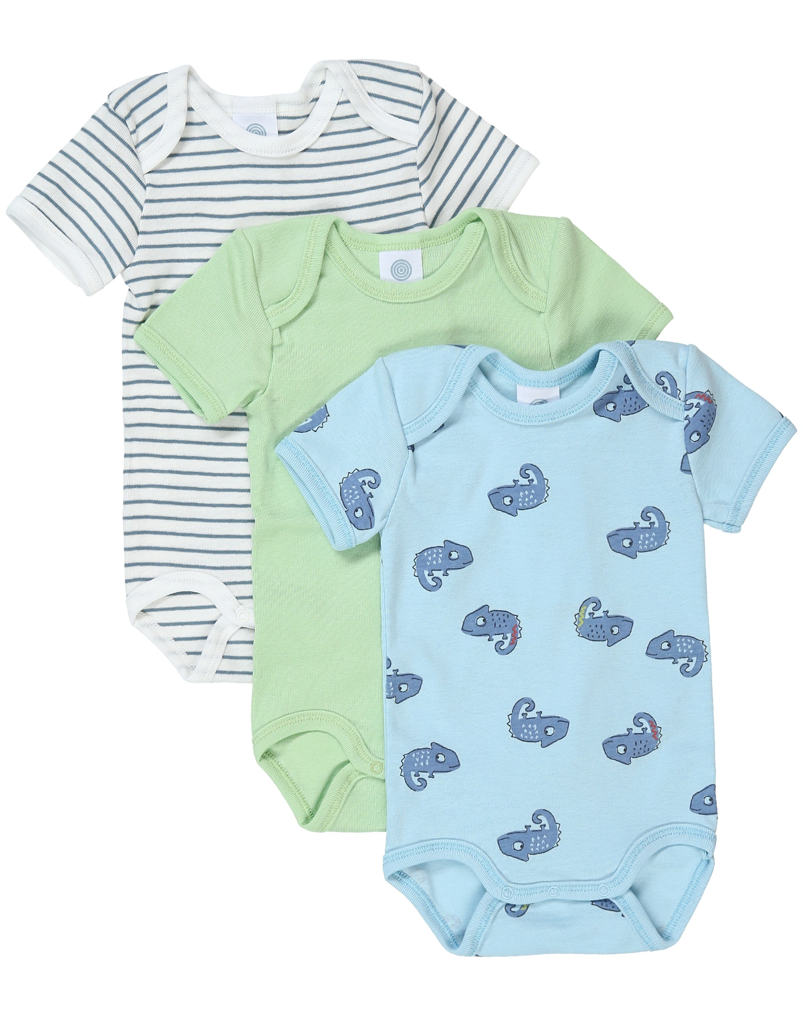 Kurzarm-Body SOFT 3er Pack in milky blue