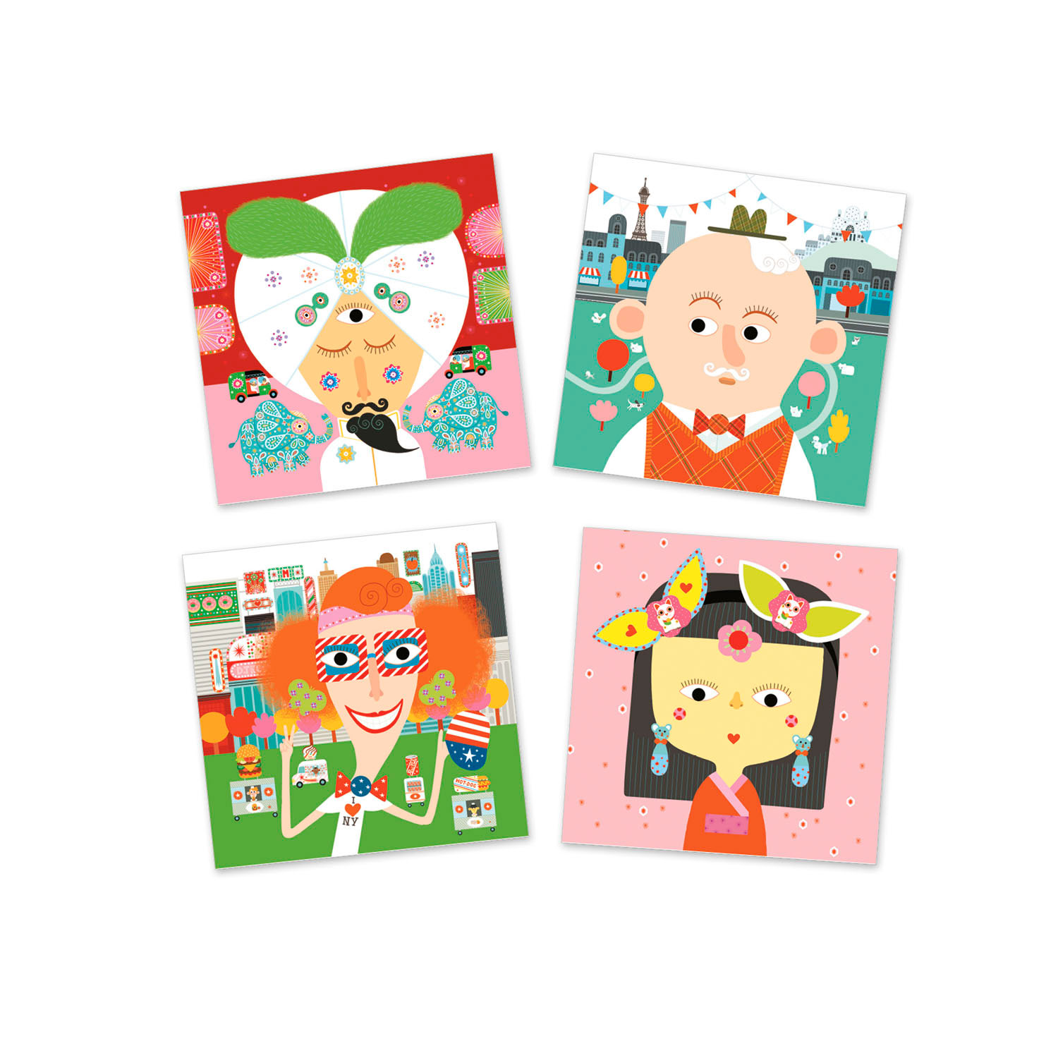 Djeco Stickers Gezichten Versieren