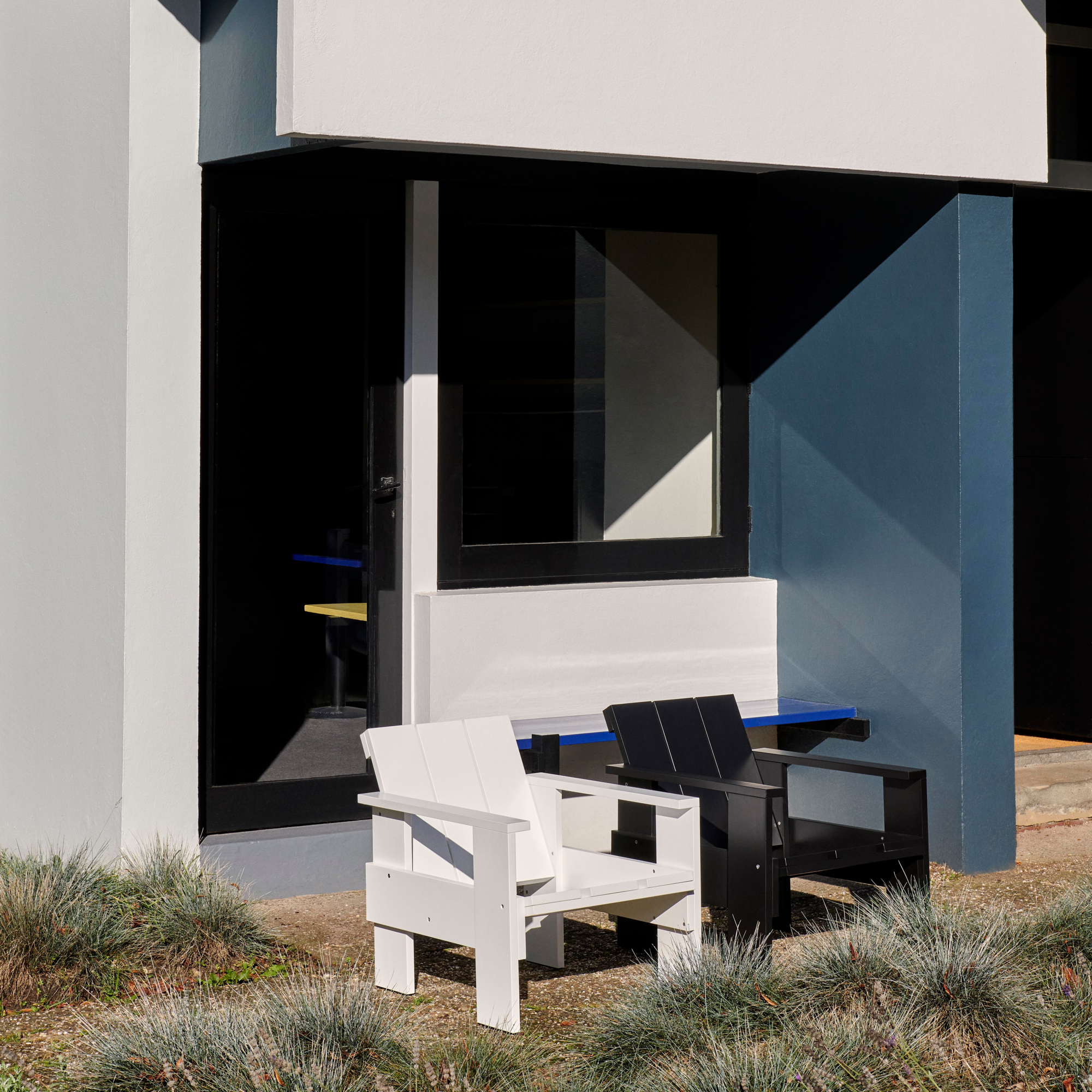 Loungestoel Crate Pinewood wit