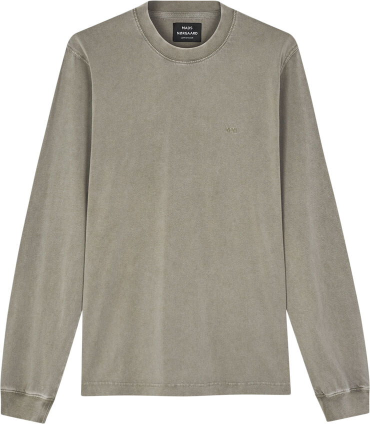 Mads Nørgaard - Copenhagen Cotton Jersey Dye Frode Tee LS Brun