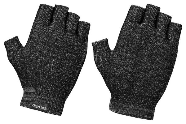 GripGrab Freedom Gants Doigts Courts Tricotés Noir