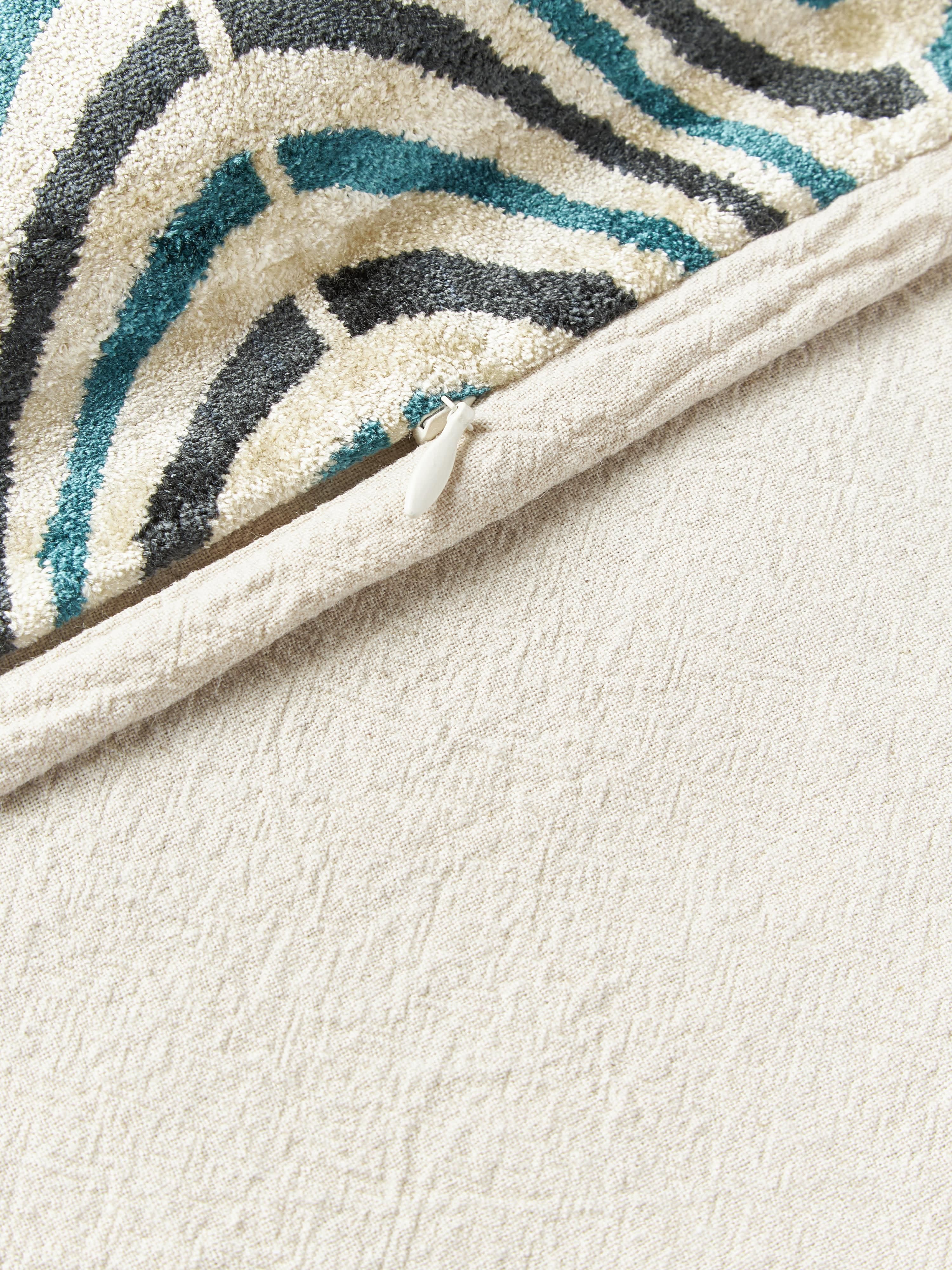 Viscose kussenhoes Hayden met geweven jacquardpatroon