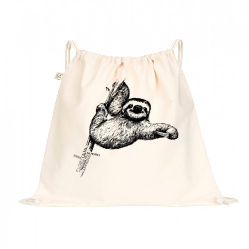 Mochila Totem Bicho-Preguiça Branca