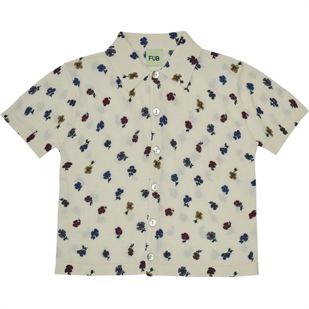 Printed Skjorte Ecru/Flower - FUB → Luksusbaby.dk