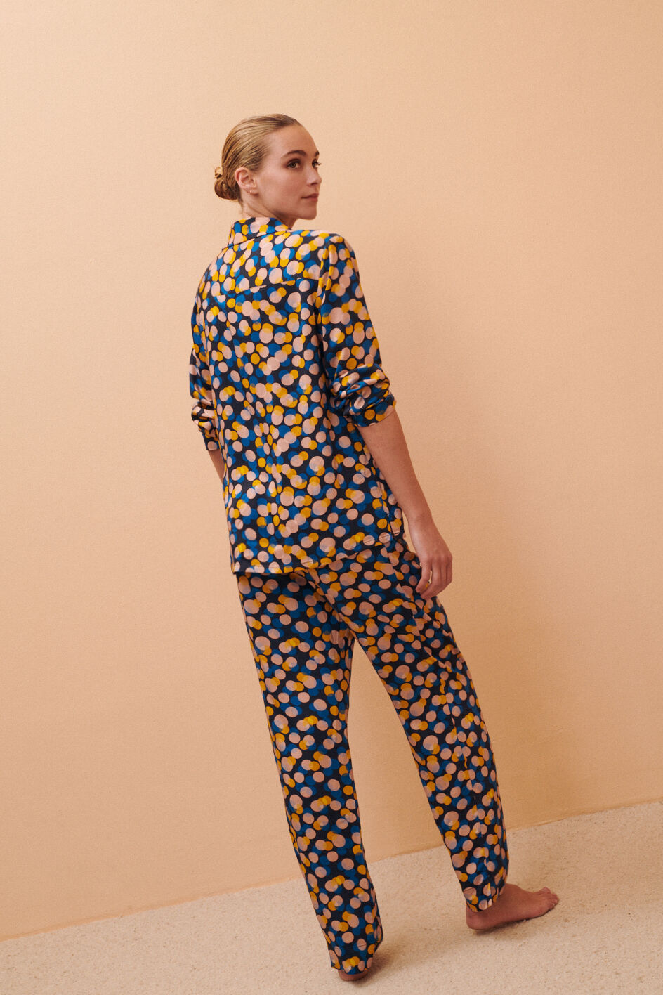 Veste de pyjama - xmas dots bleu empire